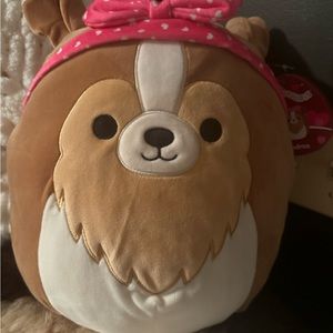Squishmallows Andres the Shetland Sheepdog Valentines Day Edition